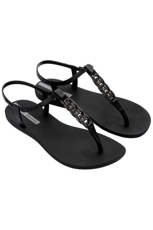 IPANEMA 83692 CLASS CHAIN SANDAL FEM BD624 BLACK DARK GREY 