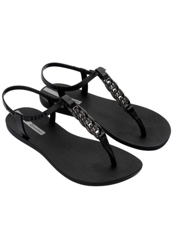 IPANEMA 83692 CLASS CHAIN SANDAL FEM BD624 BLACK DARK GREY 