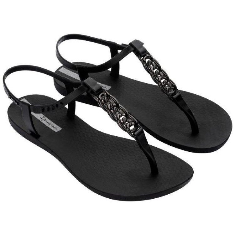 IPANEMA 83692 CLASS CHAIN SANDAL FEM BD624 BLACK DARK GREY 
