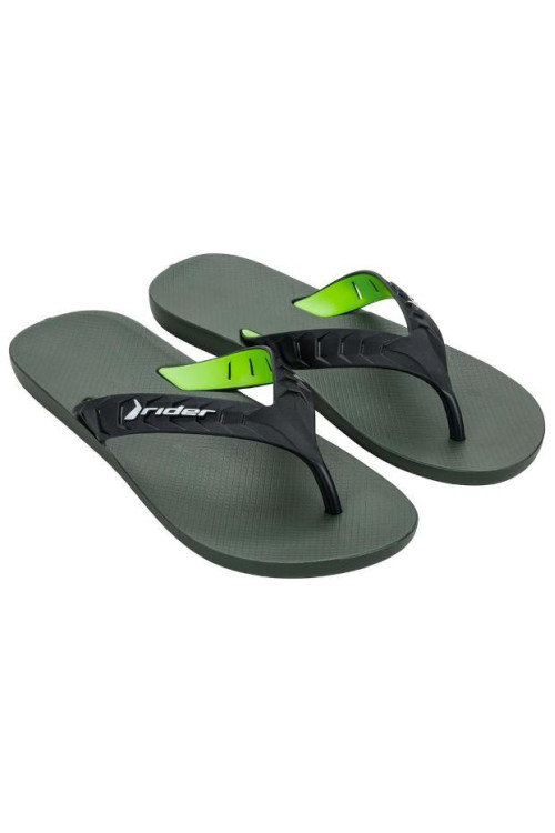RIDER 12430 STREET DUO THONG AD BC599 GREEN BLACK WHITE