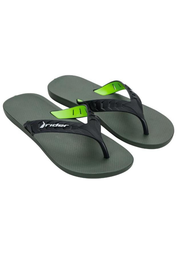 RIDER 12430 STREET DUO THONG AD BC599 GREEN BLACK WHITE