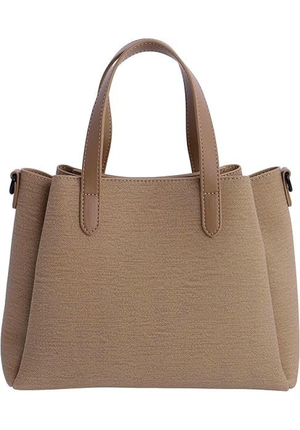 7861004  BOLSO MANO C B BEIGE DON ALGODON 