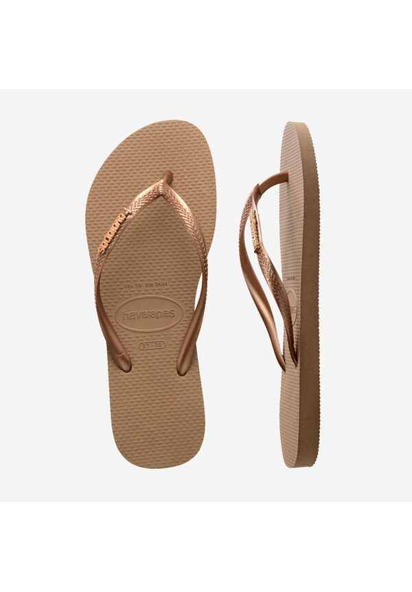 SLIM LOGO METALLIC ROSE GOLD HAVAIANAS