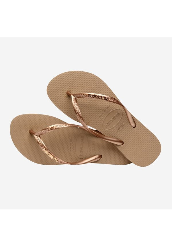 SLIM LOGO METALLIC ROSE GOLD HAVAIANAS