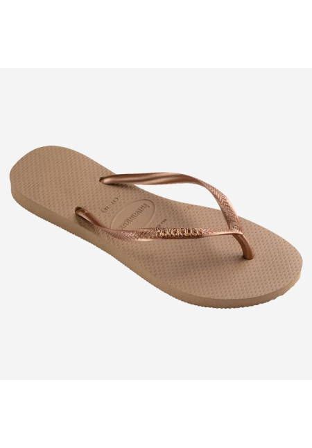 SLIM LOGO METALLIC ROSE GOLD HAVAIANAS