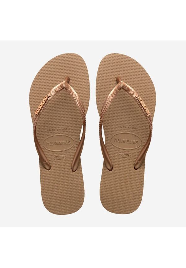 SLIM LOGO METALLIC ROSE GOLD HAVAIANAS