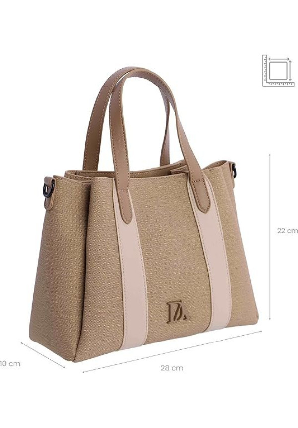 7861004  BOLSO MANO C B BEIGE DON ALGODON 