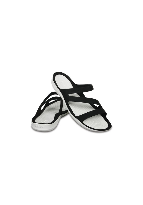 CROCS 203998 SWIFTWATER SANDAL W  BLACK/WHITE