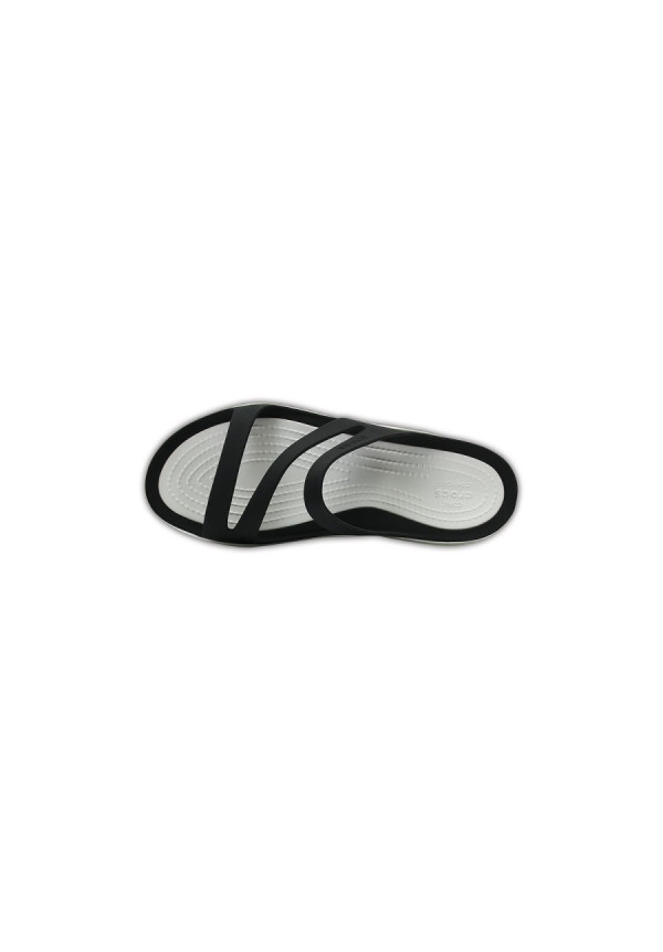 CROCS 203998 SWIFTWATER SANDAL W  BLACK/WHITE