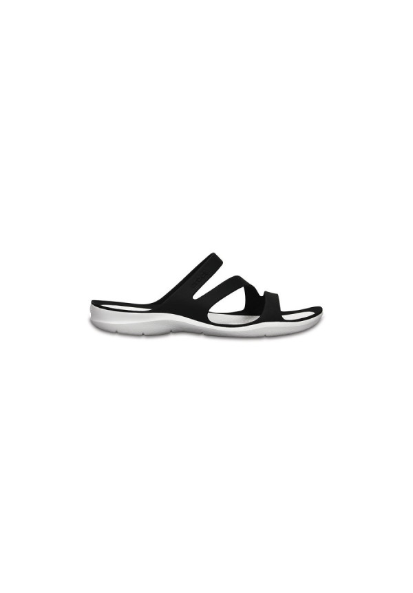 CROCS 203998 SWIFTWATER SANDAL W  BLACK/WHITE